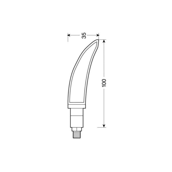 INTERMITENTE LED NEGRO MODELO KATANA 12V HOMOLOGACION E - Imagen 2