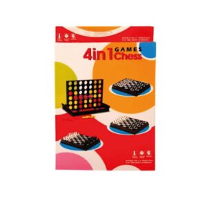 JUEGO CUATRO 4 EN 1 (4 EN RAYA, AJEDREZ, DAMAS CHINAS) 31x21x3,50