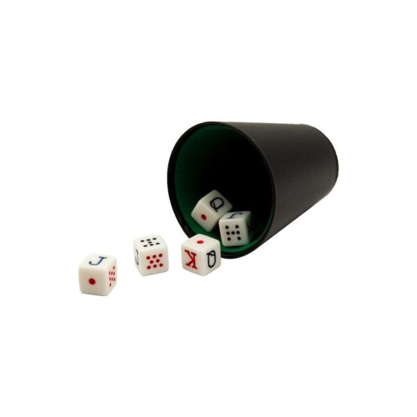 JUEGO DE DADOS DE POKER CON CUBILETE - Imagen 2