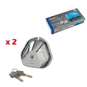 KIT DOS CERRADURAS ADICIONALES PARA PUERTAS DE VEHICULOS (2 LLAVES INCLUIDAS)