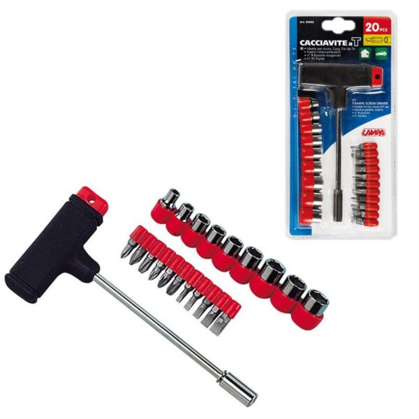 KIT LLAVES DE VASO + PUNTAS DESTORNILLADOR 20 PCS - Imagen 3