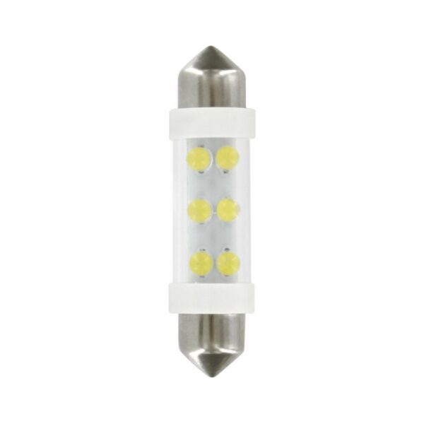 LAMPARA 11X41 MM 6 LED SILURO BLANCO 24V SV8,5-8 (BLISTER 2 UNIDADES) - Imagen 4