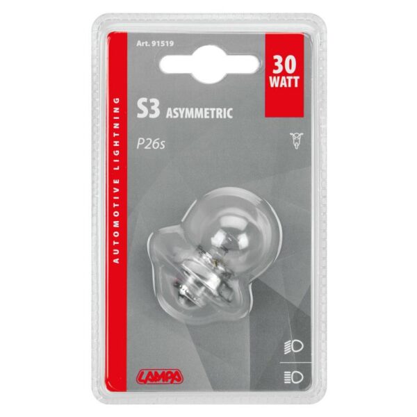 LAMPARA ASIMETRICA S3 12V P26S 30W - Imagen 2