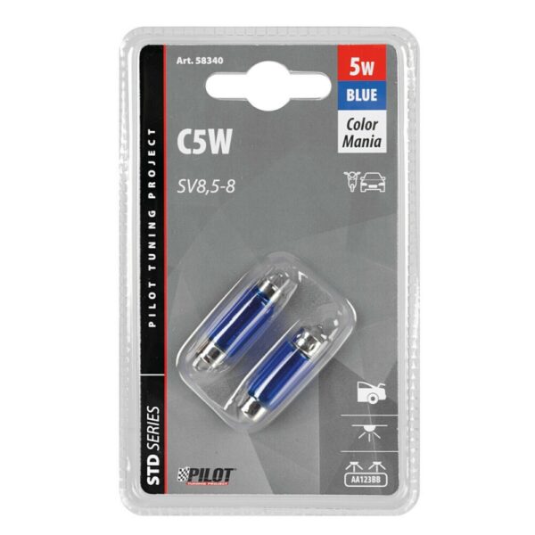 LAMPARA C5W 11X35 MM 12V 5W 2V8,5-8 (BLISTER 2 UNIDADES) - Imagen 5