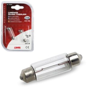 LAMPARA C5W SILURO PLAFONIER 11X35MM 24V 5W SV8,5-8 HOMOLOGACION E (BLISTER 2 UNIDADES)