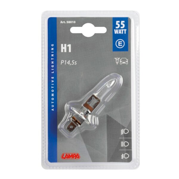 LAMPARA H1 12V 55W P14,5S HOMOLOGACION E (BLISTER 1 UNIDAD) - Imagen 2