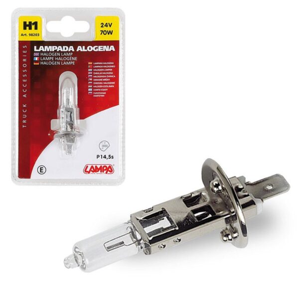 LAMPARA H1 24V 70W P14,5S HOMOLOGACION E (BLISTER 1 UNIDAD)