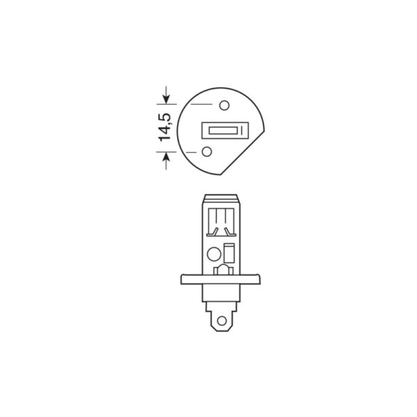 LAMPARA H1 BLUE-XE 12V 100W P14,5S (BLISTER 2 UNIDADES) - Imagen 3
