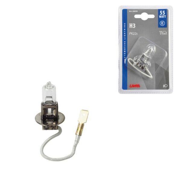 LAMPARA H3 12V 55W PK22S HOMOLOGACION E (BLISTER 1 UNIDAD) - Imagen 2