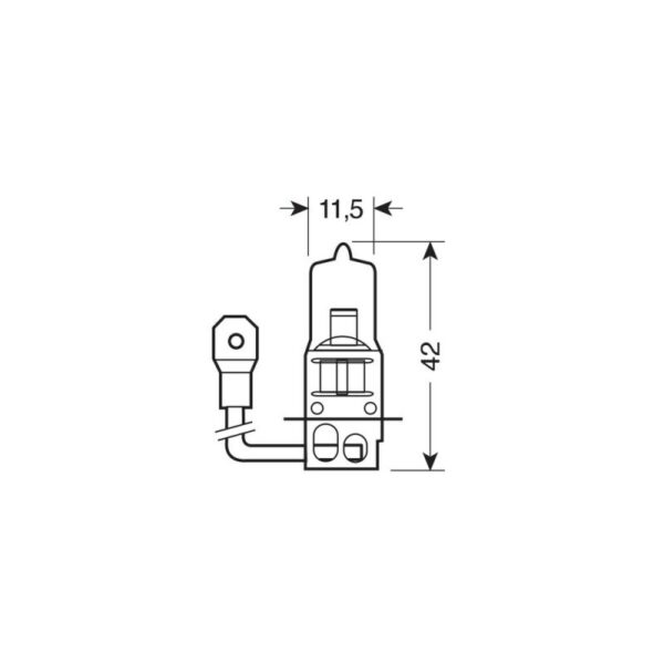 LAMPARA H3 24V 70W PK22S HOMOLOGACION E (BLISTER 1 UNIDAD) - Imagen 3