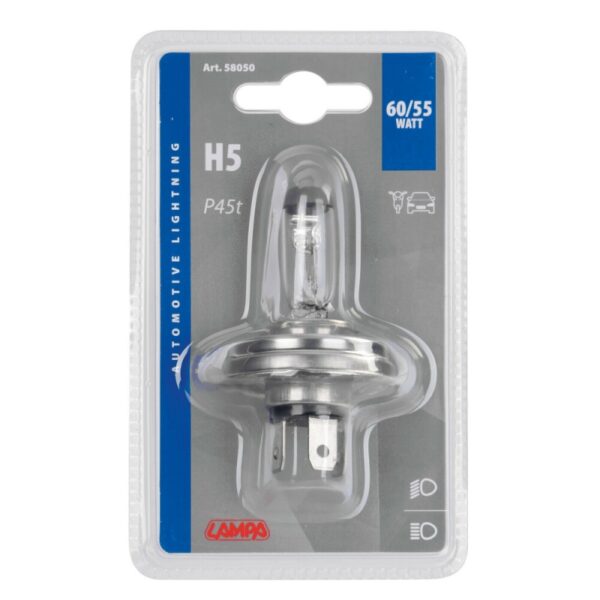 LAMPARA H5 12V 60/55W P45T HOMOLOGACION E (1 UNIDAD) - Imagen 2