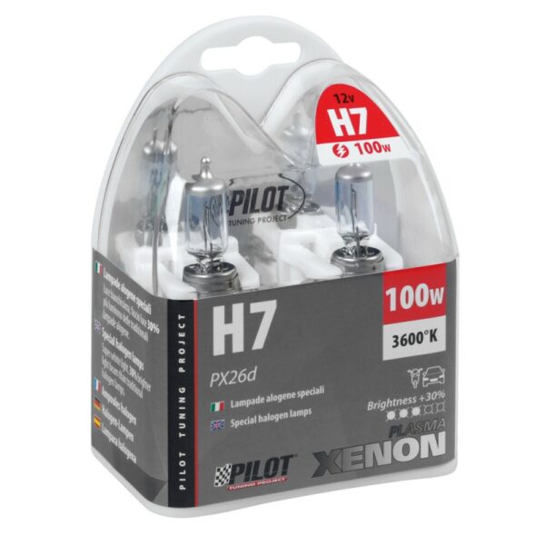 LAMPARA H7 HALÓGENA XENON 12V 100W PX26D (BLISTER 2 UNIDADES) - Imagen 2