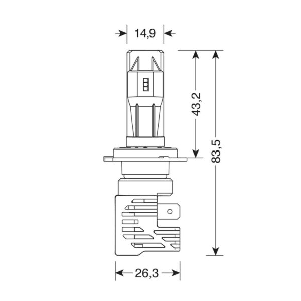 LAMPARA HALO LED SERIE 9-32V SERIE 8 HALO KILLER (H7) - 25W - PX26D (2 UNIDADES) - Imagen 4