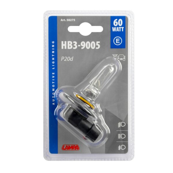 LAMPARA HB3/9005 12V 60W P20D HOMOLOGACION E (BLISTER 1 UNIDAD) - Imagen 4