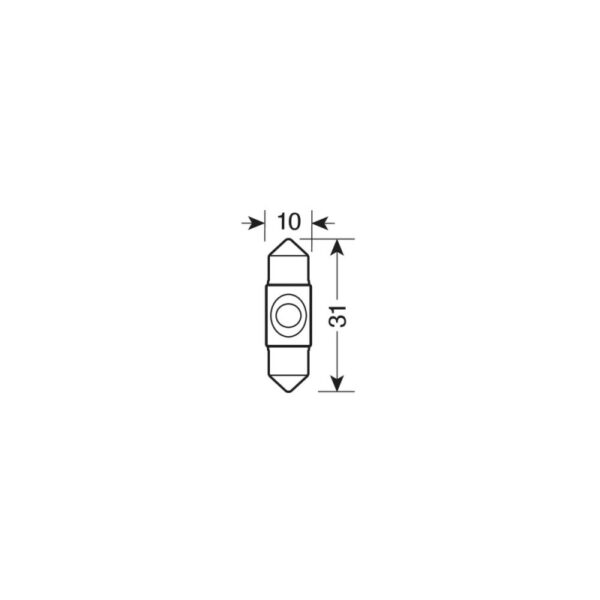 LAMPARA HYPER LED SILURO 12V 10X31MM 1SMD 2 CHIPS SV8,5-8 (BLISTER 1 UNIDAD) - Imagen 4