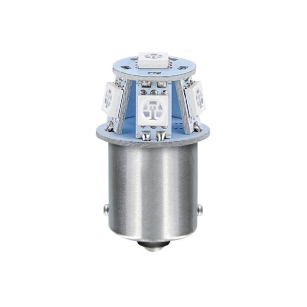 LAMPARA LED SERIES-6 SMDX1CHIP-(R5W)-BA15s AZUL-DOBLE POLARIDAD 24/28V - Imagen 3