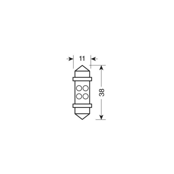 LAMPARA LED SILURO BLANCO 24V SV8,5-8 (BLISTER 2 UNIDADES) - Imagen 2