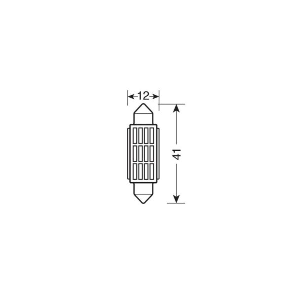 LAMPARA MEGA LED SV8,5-8 10-30V 12-12 SMD 12x41 mm DOBLE POLARIDAD (1 UNIDAD) - Imagen 3