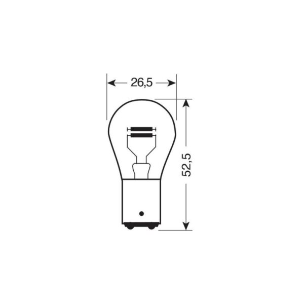 LAMPARA P21/5W 2 FILAMENTOS BLANCO 24V21/5W BAY15D HOMOLOGACION E (CAJA 10 UNIDADES) - Imagen 2
