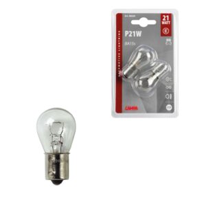 LAMPARA P21W 1 FILAMENTO BLANCA 24V 21W BA15S HOMOLOGACION E (BLISTER 2 UNIDADES)