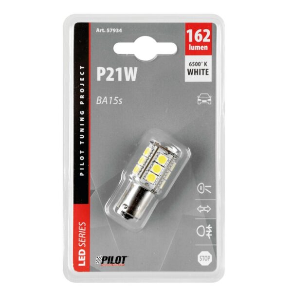 LAMPARA P21W 12 V 18SMD X 3 CHIPS BA15S (BLISTER 1 UNIDAD) - Imagen 2