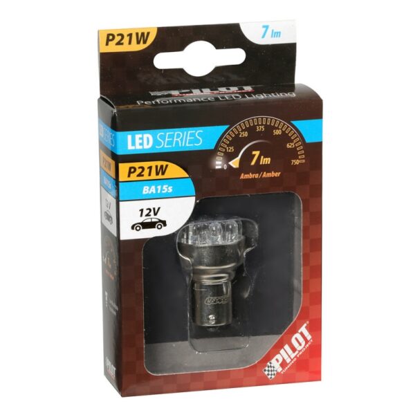 LAMPARA P21W MULTI LED AMBAR 12V 21W BA15S (BLISTER 1 UNIDAD) - Imagen 2