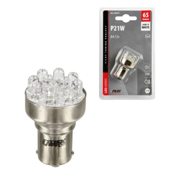 LAMPARA P21W MULTI LED BLANCA 12V 21W BA15S (BLISTER 1 UNIDAD) - Imagen 2