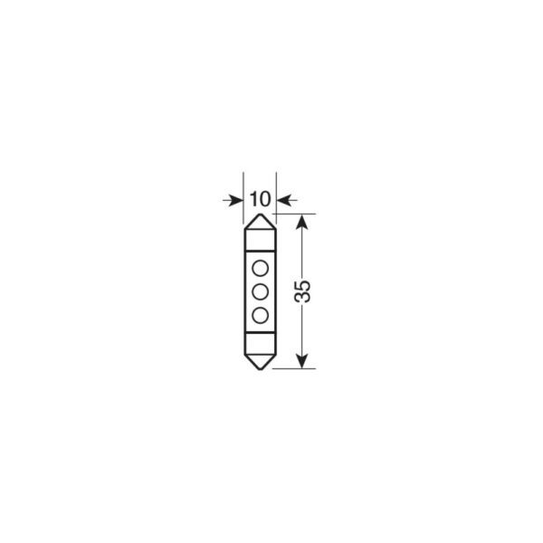 LAMPARA PLAFONIER 12V 36 MM 3 LED (BLISTER 2 UNIDADES) - Imagen 4