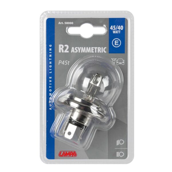 LAMPARA R2 12V 40/45W P45T HOMOLOGACION E (1 UNIDAD) - Imagen 2