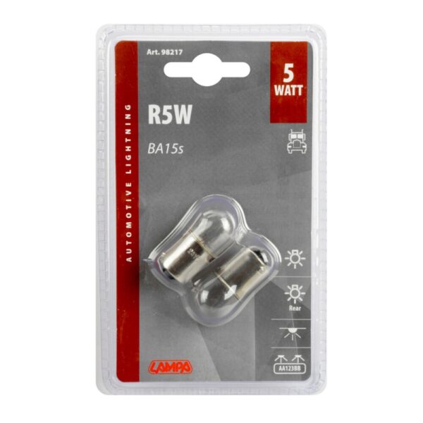 LAMPARA R5W 24V BA15S HOMOLOGACION E (BLISTER 2 UNIDADES) - Imagen 5