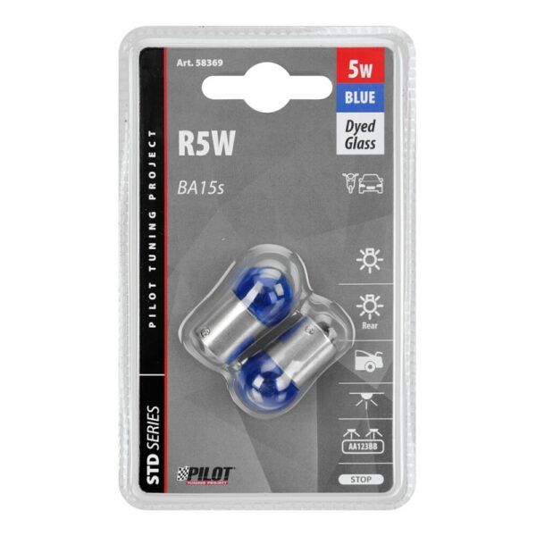 LAMPARA R5W BLUE 12V 5W BA15S (BLISTER 2 UNIDADES) - Imagen 2