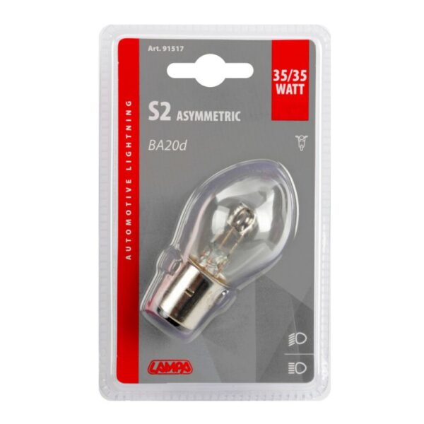 LAMPARA S2 2 FILAMENTOS BLANCO 35/35W BA20D - Imagen 2