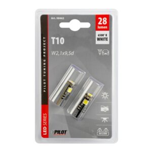 LAMPARA T10 HYPER LED 12V 3SMD 3 CHIPS W2,1X9,5D (BLISTER 2 UNIDADES)