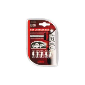 LAMPARA T3 5 LED BLANCO 24V W2X4,6D (BLISTER 5 UNIDADES)