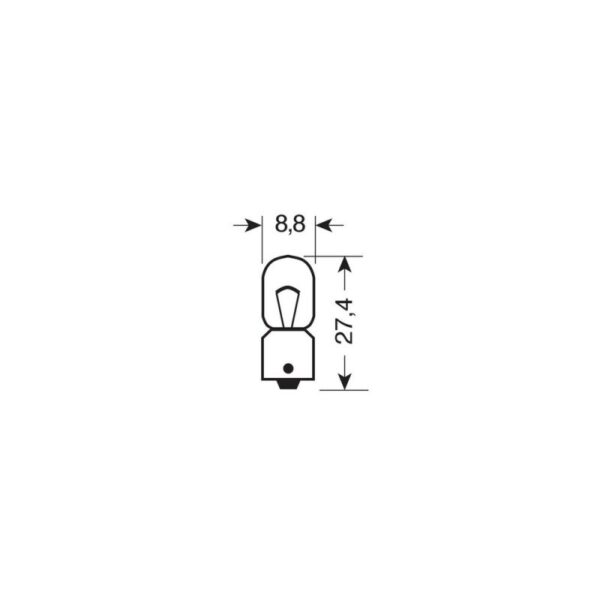 LAMPARA TW4 12V 4W BA9S CON CASQUILLO HOMOLOGACION E (BLISTER 2 UNIDADES) - Imagen 2