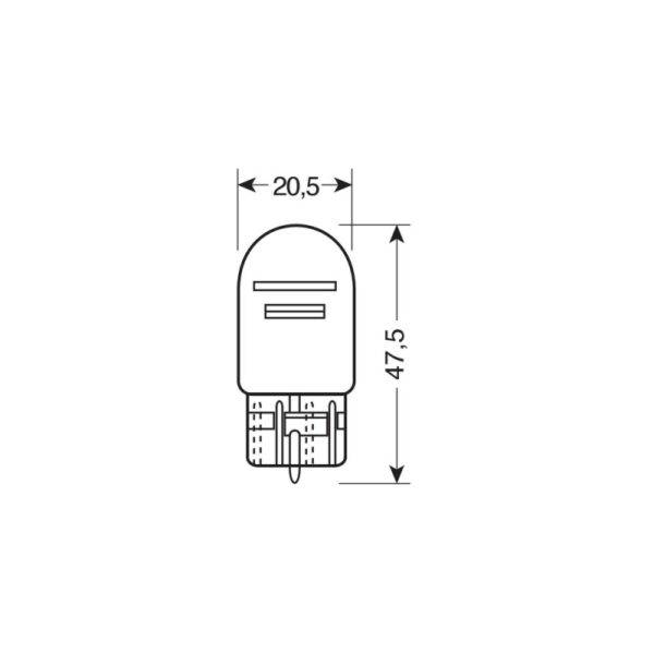 LAMPARA W21/5W 2 FILAMENTOS 12V W3X16Q HOMOLOGACION E (BLISTER 2 UNIDADES) - Imagen 4