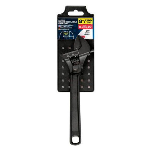 LLAVE INGLESA AJUSTABLE 8" 25 CM CROMO VANADIO - Imagen 2