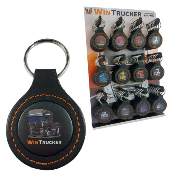 LLAVERO PIEL WINTRUCKER TIPO MERCEDES20 GRIS - Imagen 3