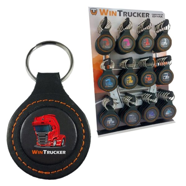 LLAVERO PIEL WINTRUCKER TIPO SCANIA20 ROJO - Imagen 2