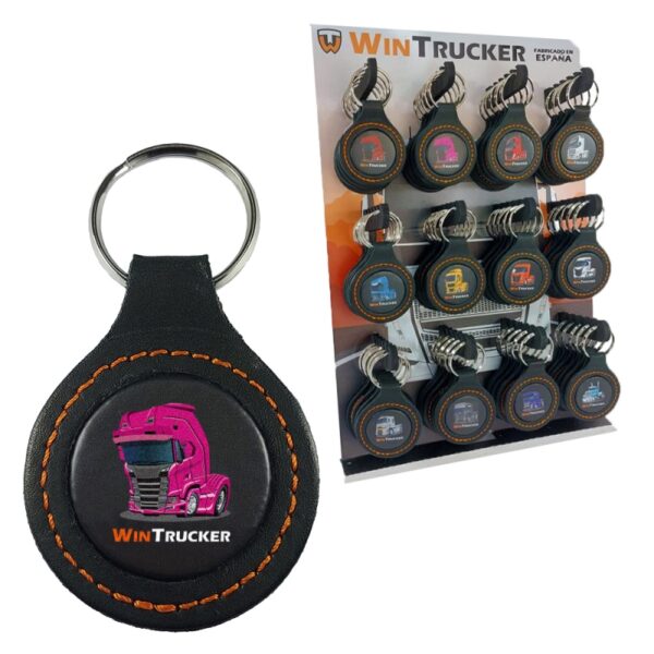 LLAVERO PIEL WINTRUCKER TIPO SCANIA20 ROSA - Imagen 2