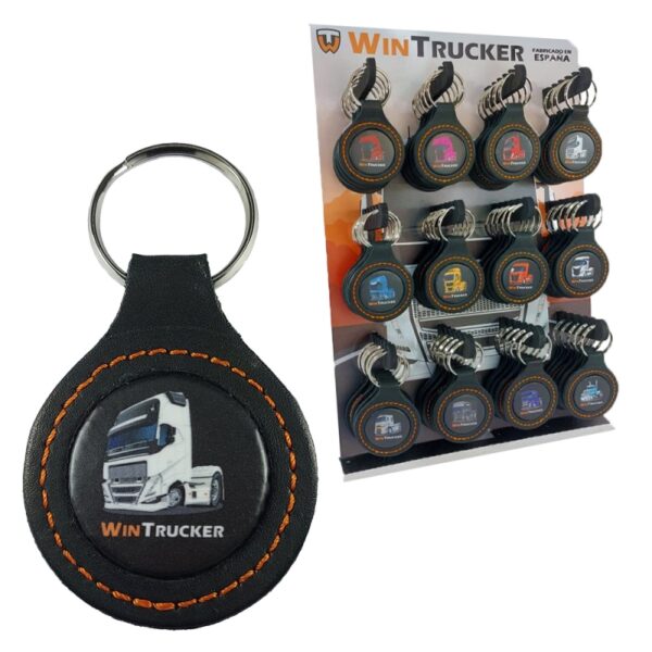 LLAVERO PIEL WINTRUCKER TIPO VOLVO21 BLANCO - Imagen 2