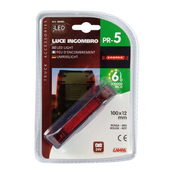 LUZ AB3 6 LED 24V ROJA - Imagen 3