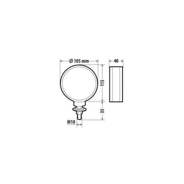 LUZ DE GALIBO 14 LED 12/24V DOBLE FUNCION HOMOLOGADA NARANJA /ROJ - Imagen 5