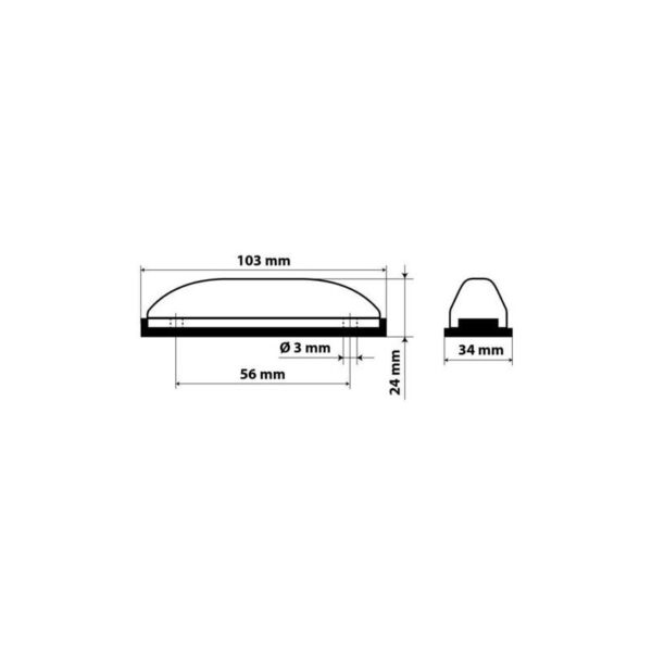 LUZ DE GALIBO 4 LED BLANCO 24 V - Imagen 4