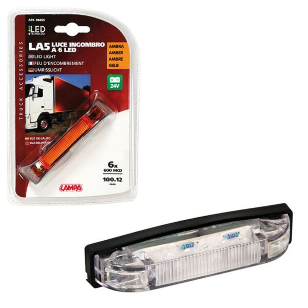 LUZ DE GALIBO 6 LED 24 V AMBAR - Imagen 4