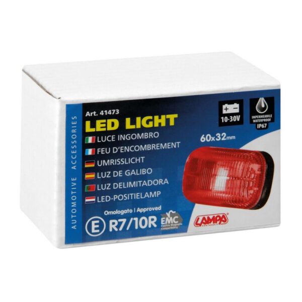 LUZ DE GALIBO MONTAJE EN SUPERFICIE 4 LED 10/30V ROJO - Imagen 2