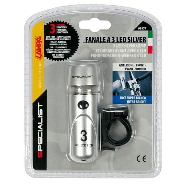 LUZ DELANTERA SILVER 3 LED - Imagen 2