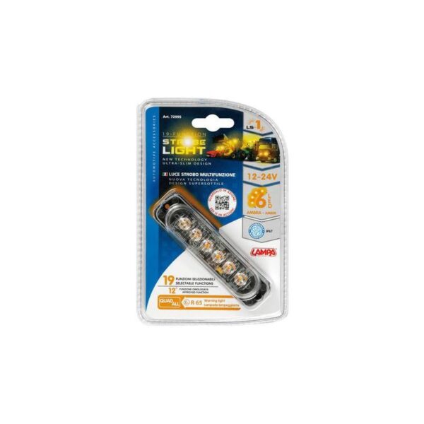 LUZ ESTROBOSCOPICA MULTIFUNCION 6 LED 12/24V AMBAR - Imagen 2