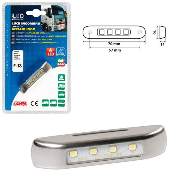 LUZ DE GALIBO 4 LED 12/24V BLANCA - Imagen 3