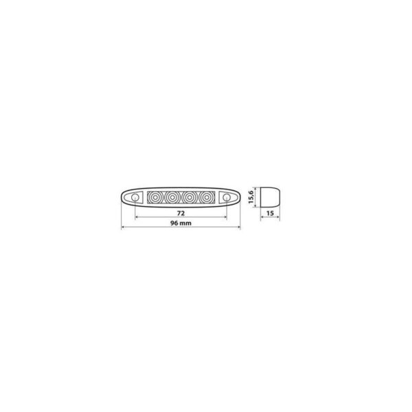 LUZ DE GALIBO 4 LED 12/24V ROJA - Imagen 5